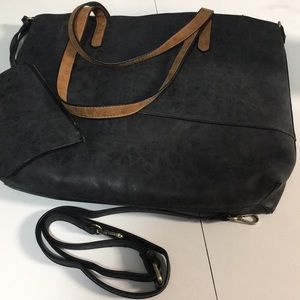 Joy Susan 2 in 1 Black Tote